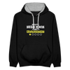 Keen Bock uff Erwachsensein - Kontrast Hoodie - Schwarz/Grau meliert