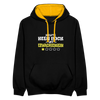 Keen Bock uff Erwachsensein - Kontrast Hoodie - Schwarz/Gold