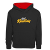 Kiezkönig - Teenager Kontrast-Hoodie - Schwarz/Rot