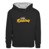Kiezkönig - Teenager Kontrast-Hoodie - Schwarz/Grau meliert
