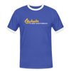 Lächeln is keen Jesichtsbruch - Männer Ringer T-Shirt - Blau/Weiß