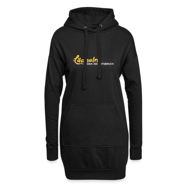 Lächeln is keen Jesichtsbruch - Hoodie-Kleid - Schwarz