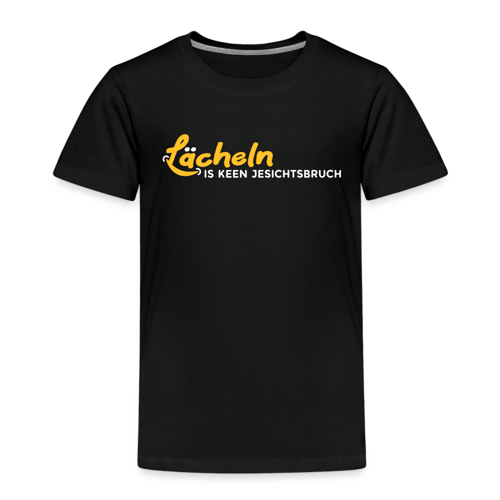 Lächeln is keen Jesichtsbruch - Kinder Premium T-Shirt - Schwarz