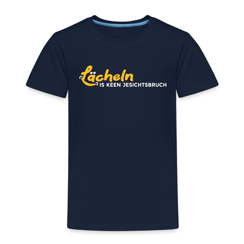 Lächeln is keen Jesichtsbruch - Kinder Premium T-Shirt - Navy