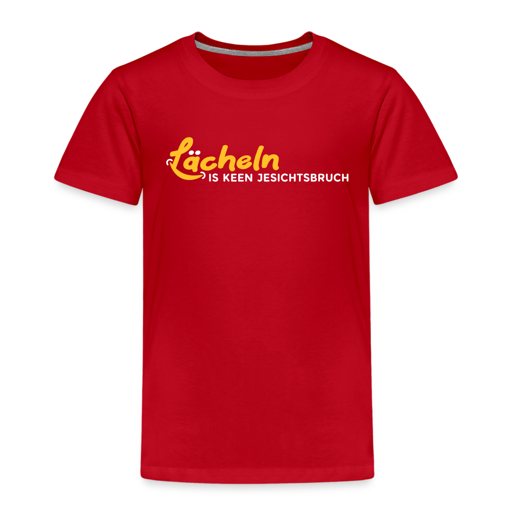 Lächeln is keen Jesichtsbruch - Kinder Premium T-Shirt - Rot