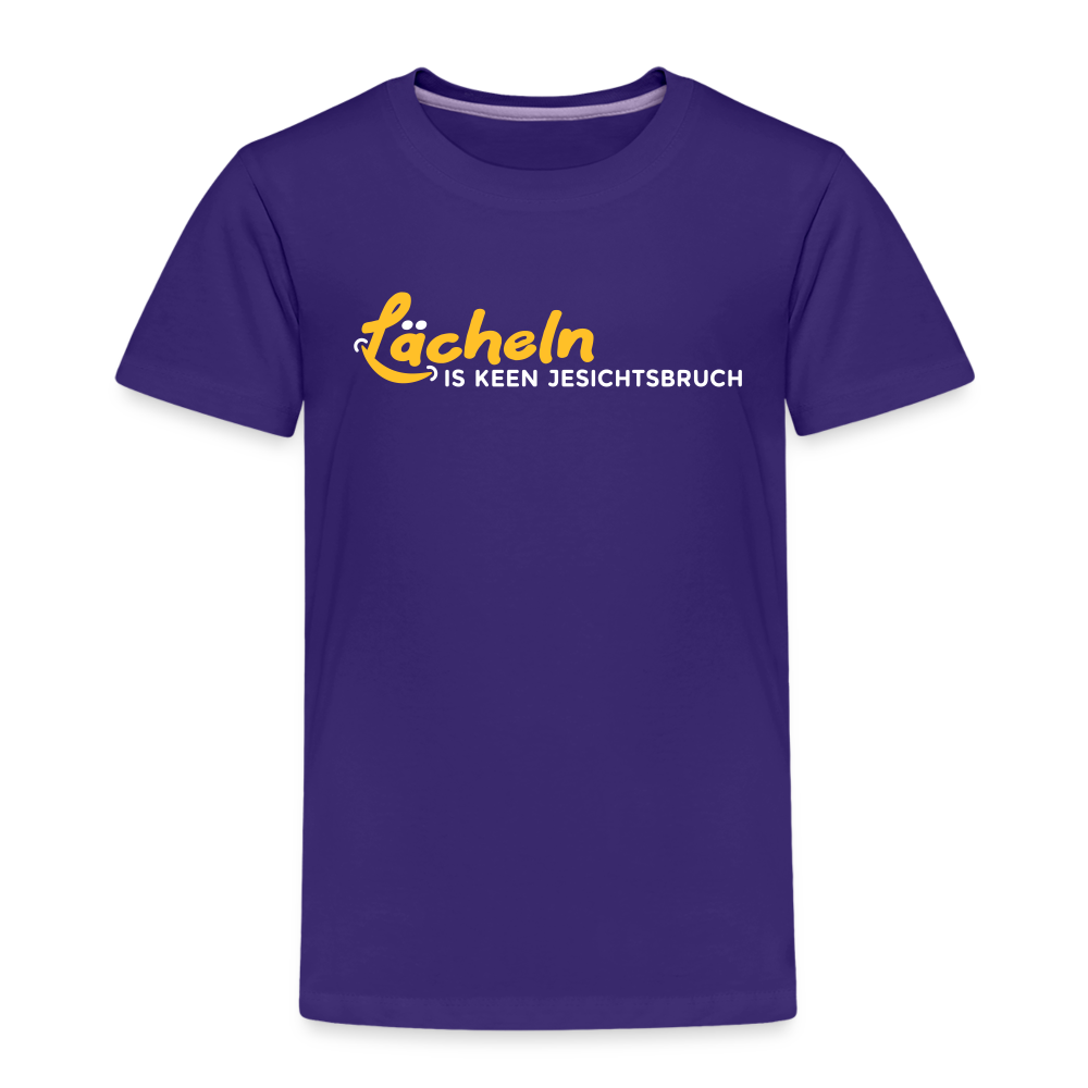 Lächeln is keen Jesichtsbruch - Kinder Premium T-Shirt - Lila
