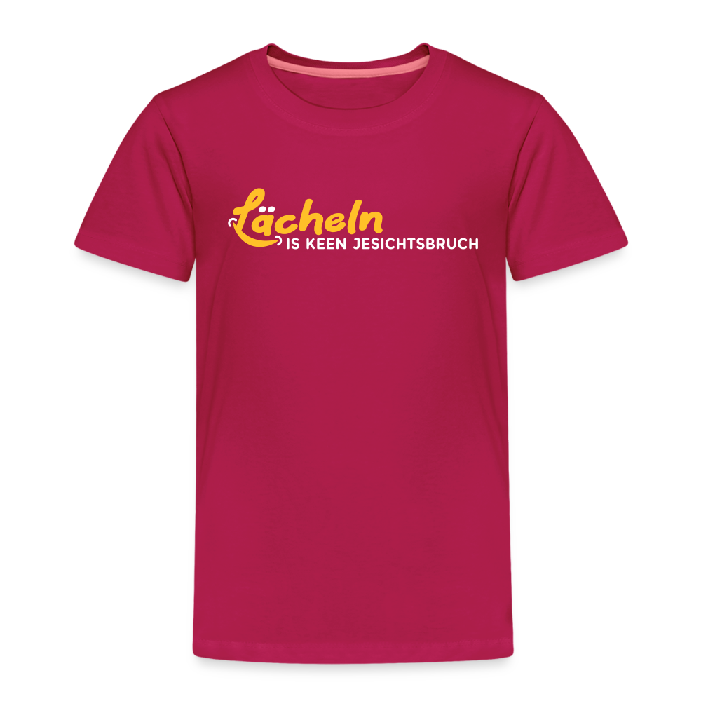 Lächeln is keen Jesichtsbruch - Kinder Premium T-Shirt - dunkles Pink