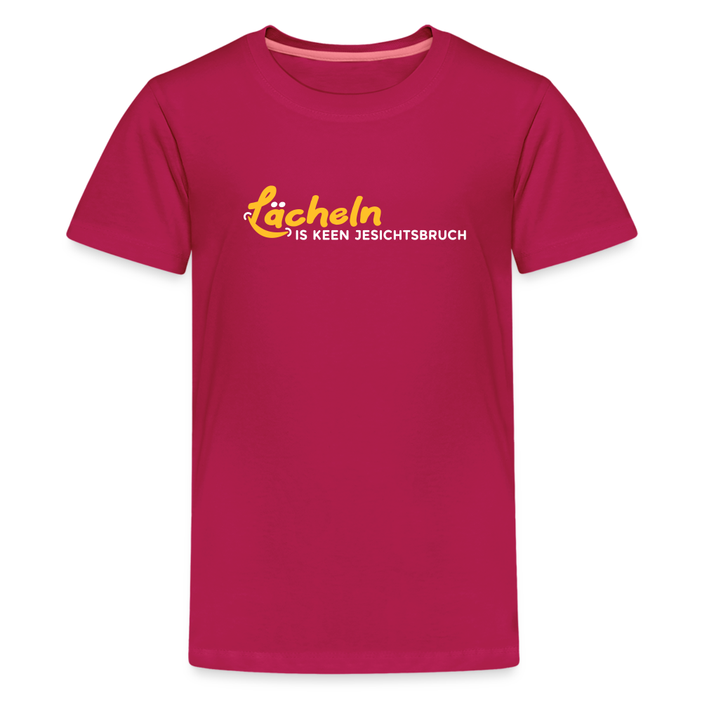 Lächeln is keen Jesichtsbruch - Teenager Premium T-Shirt - dunkles Pink