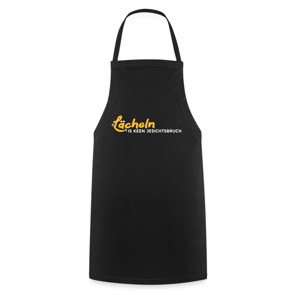 Lächeln is keen Jesichtsbruch - Kochschürze - Schwarz