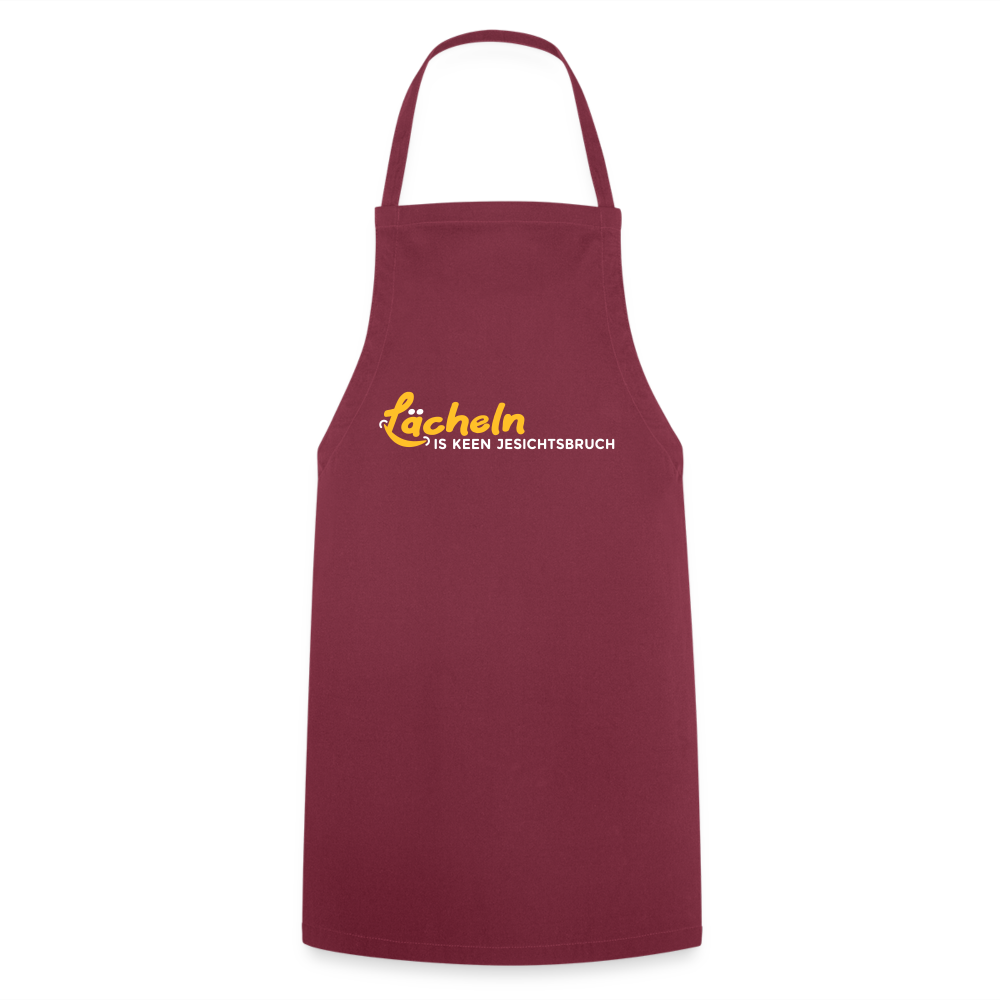 Lächeln is keen Jesichtsbruch - Kochschürze - Bordeaux
