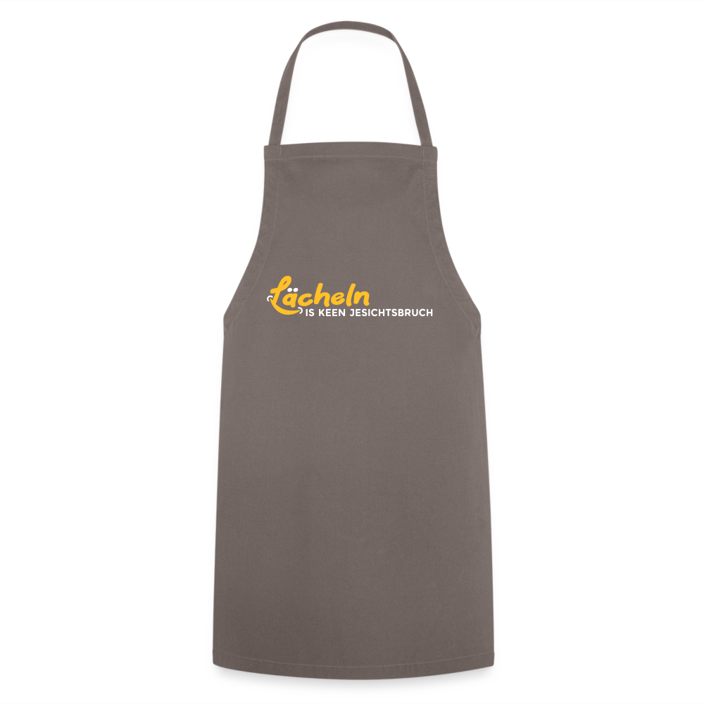 Lächeln is keen Jesichtsbruch - Kochschürze - Grau