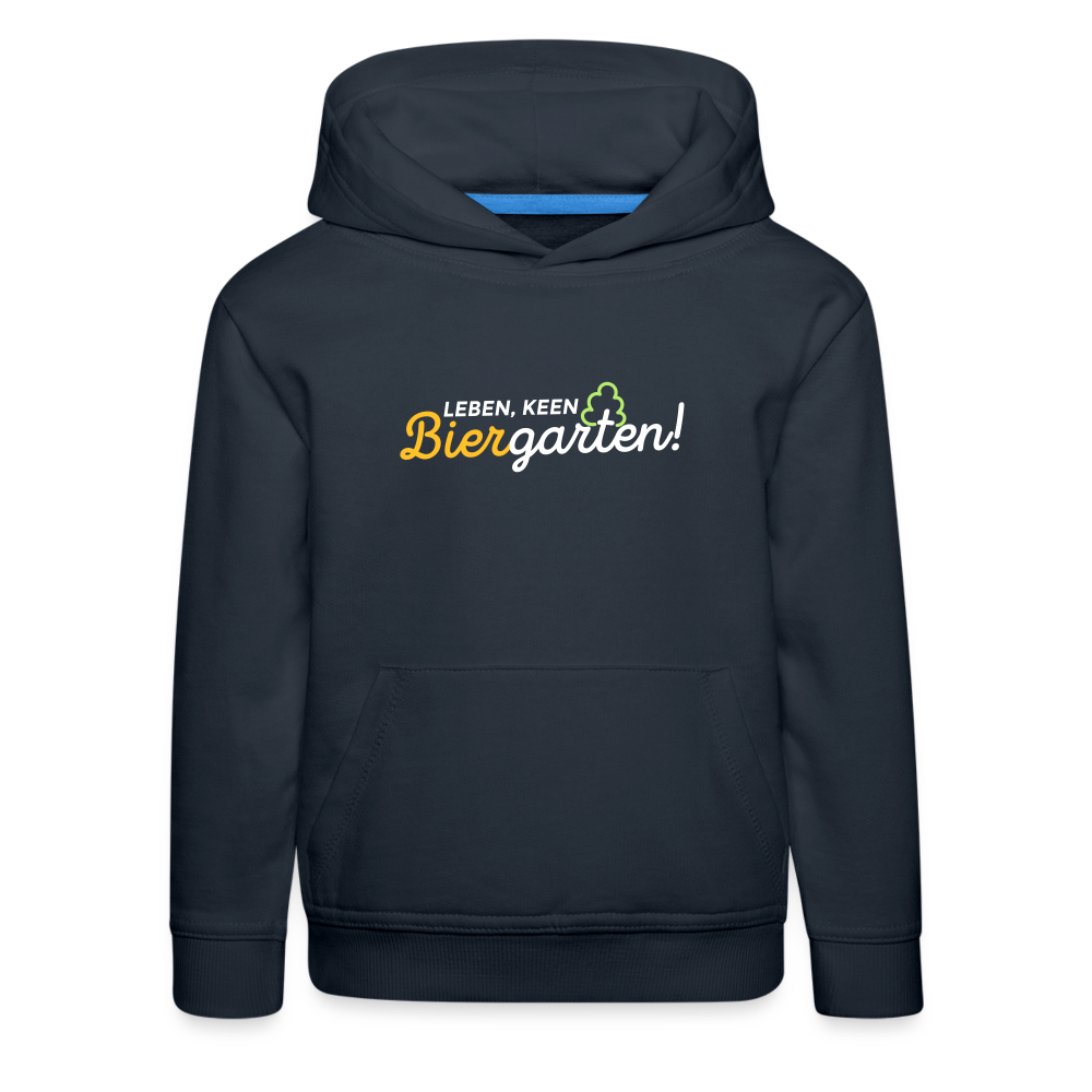 Leben, keen Biergarten! - Kinder Premium Hoodie - Navy