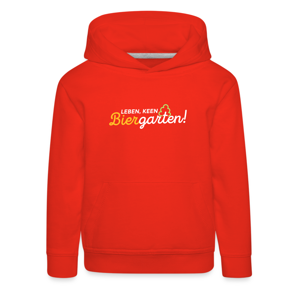 Leben, keen Biergarten! - Kinder Premium Hoodie - Rot