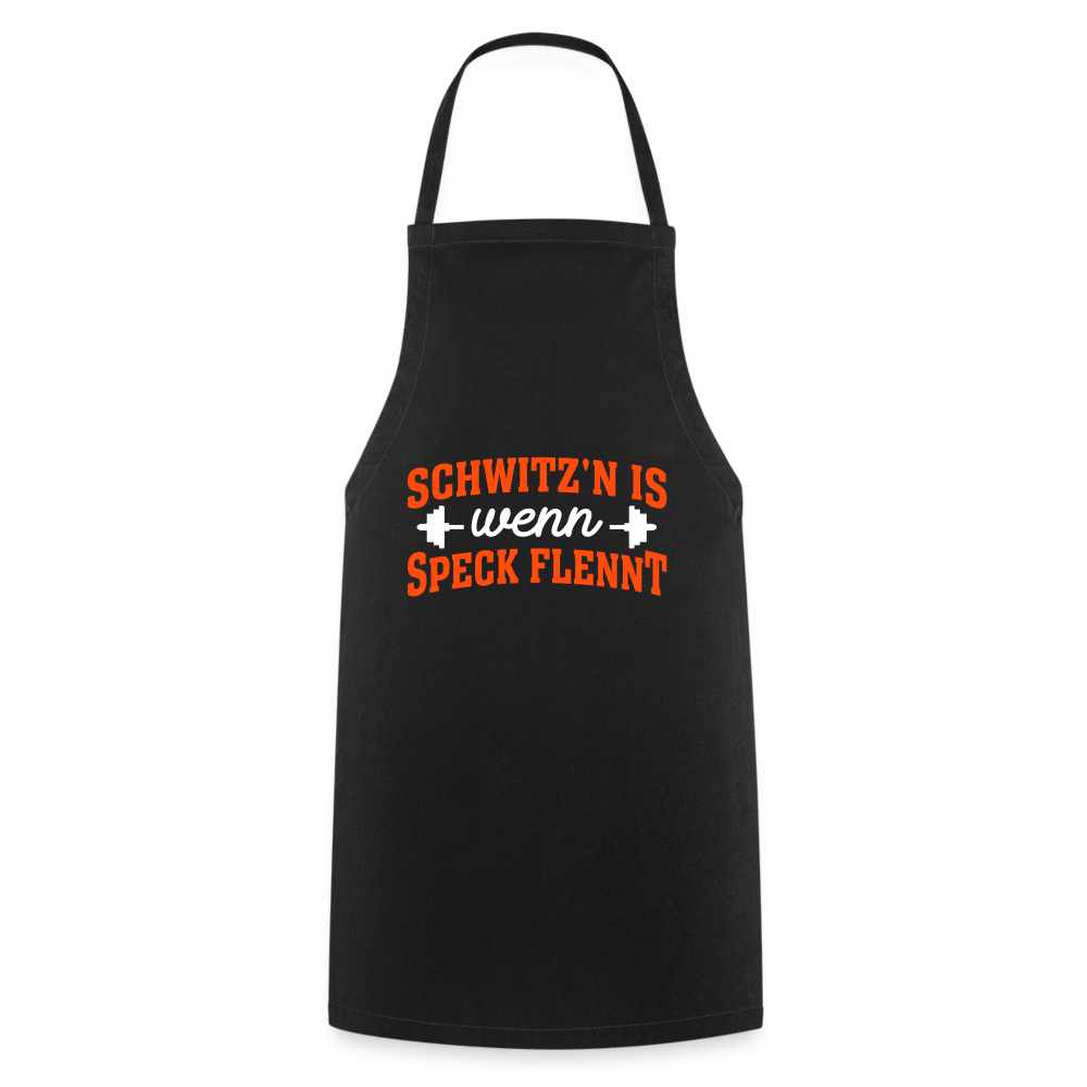 Schwitz'n is wenn Speck flennt - Kochschürze - Schwarz