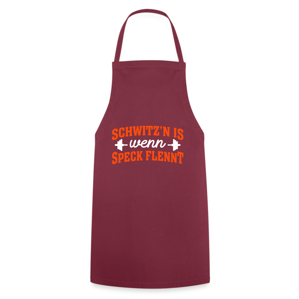 Schwitz'n is wenn Speck flennt - Kochschürze - Bordeaux