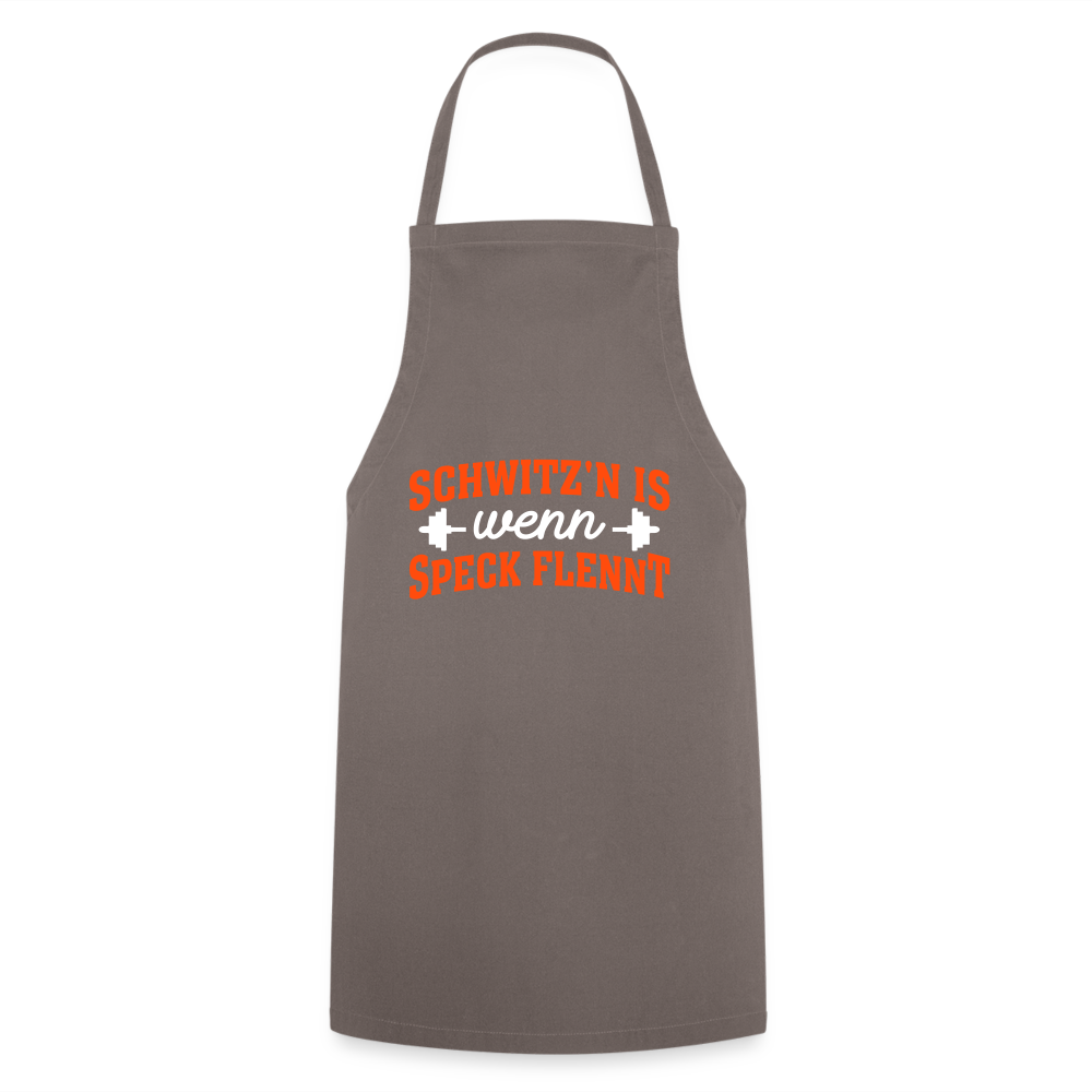 Schwitz'n is wenn Speck flennt - Kochschürze - Grau