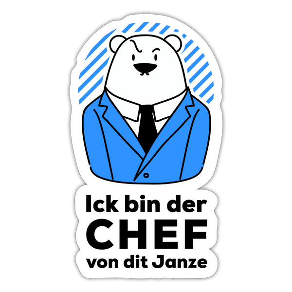 Chef - Aufkleber - Mattweiß
