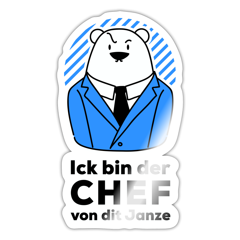 Chef - Aufkleber - Weiß glänzend