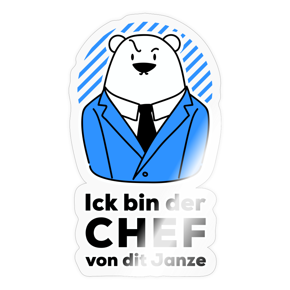 Chef - Aufkleber - Transparent glänzend