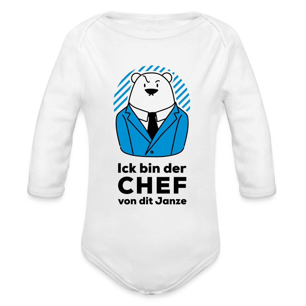 Chef - Bio-Langarmbody - weiß