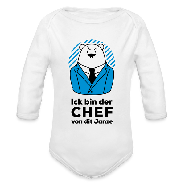 Chef - Bio-Langarmbody - weiß