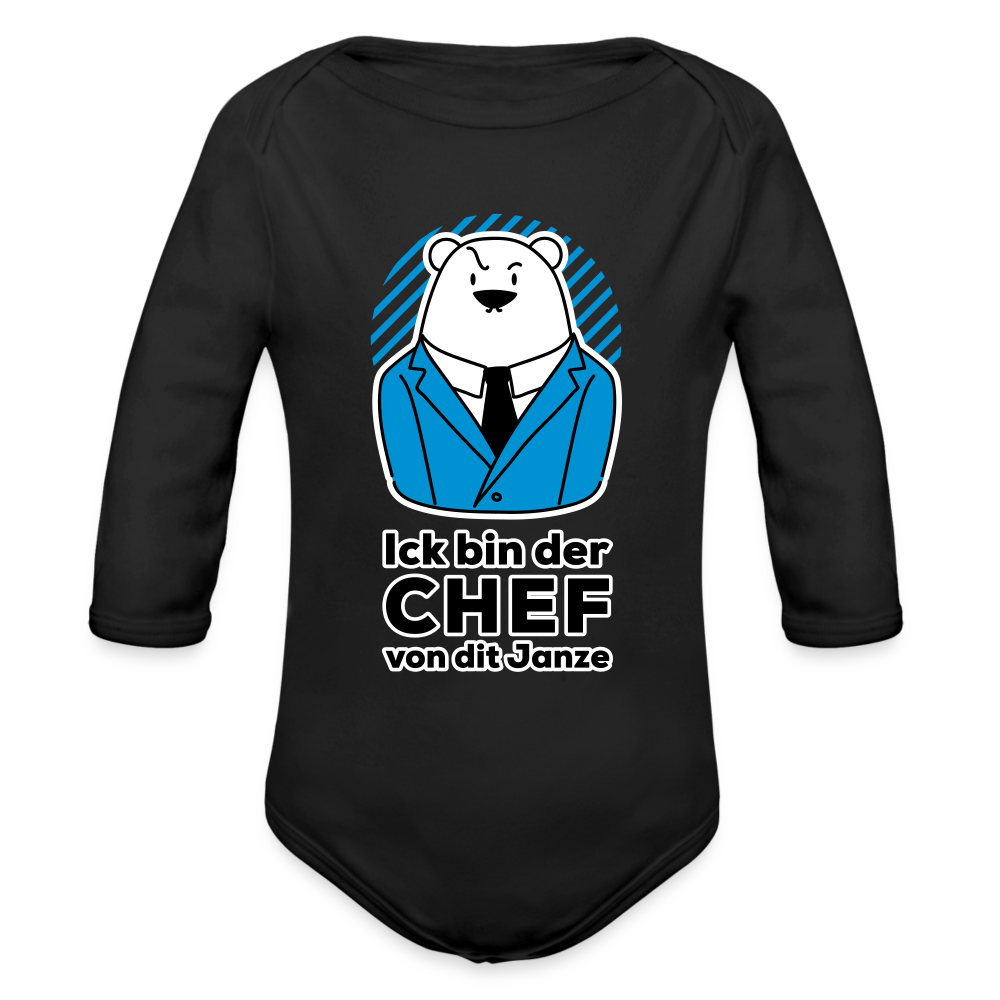 Chef - Bio-Langarmbody - Schwarz