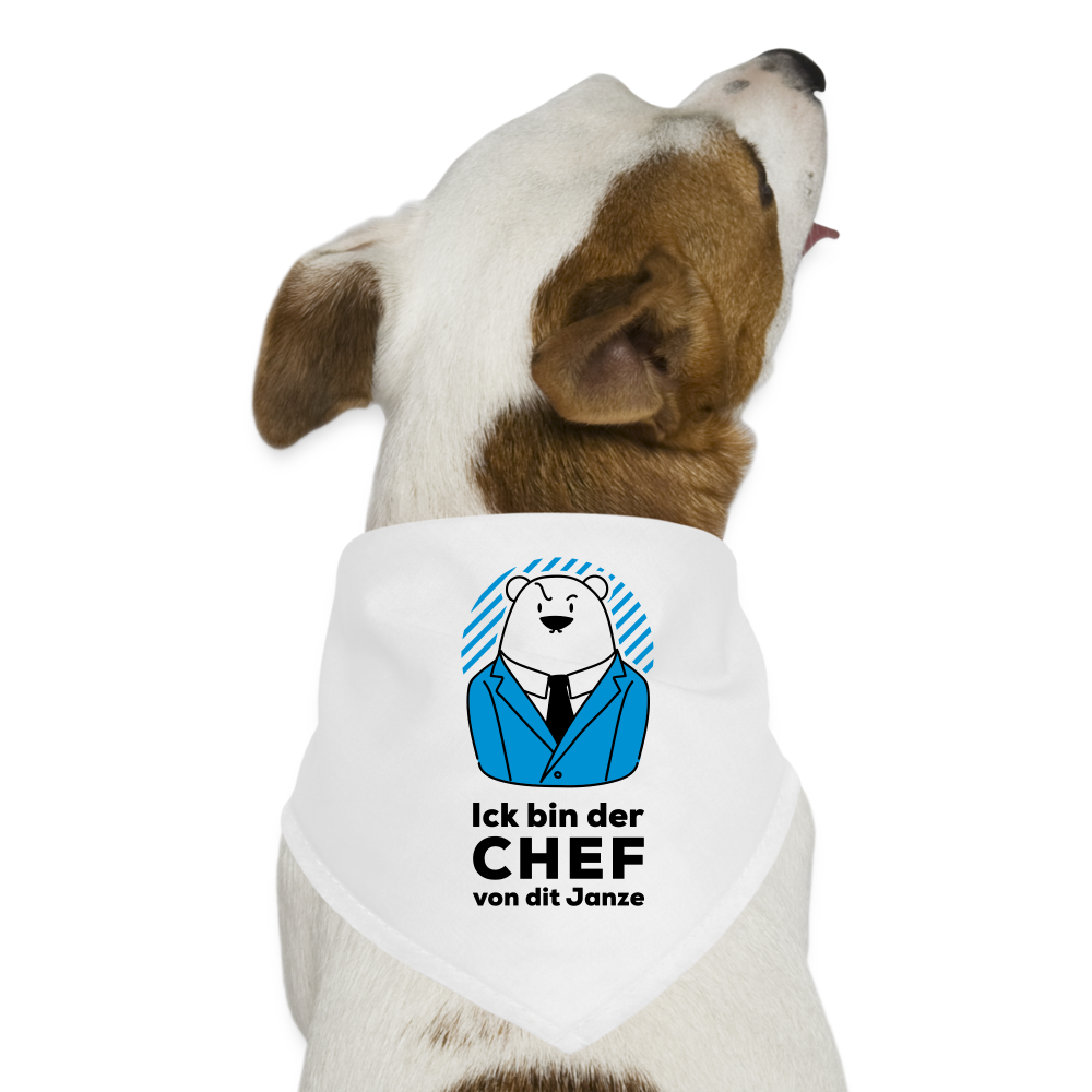 Chef - Hunde-Bandana - weiß