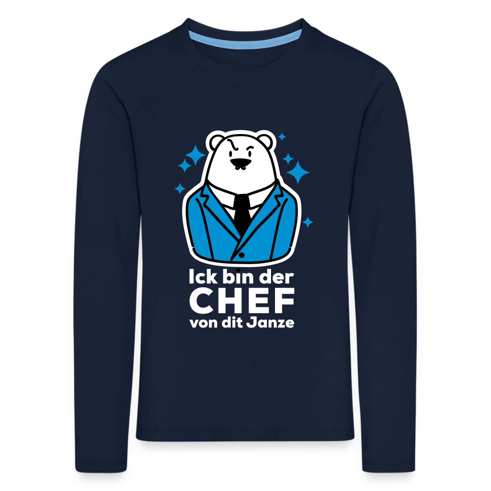 Chef - Kinder Langarmshirt - Navy