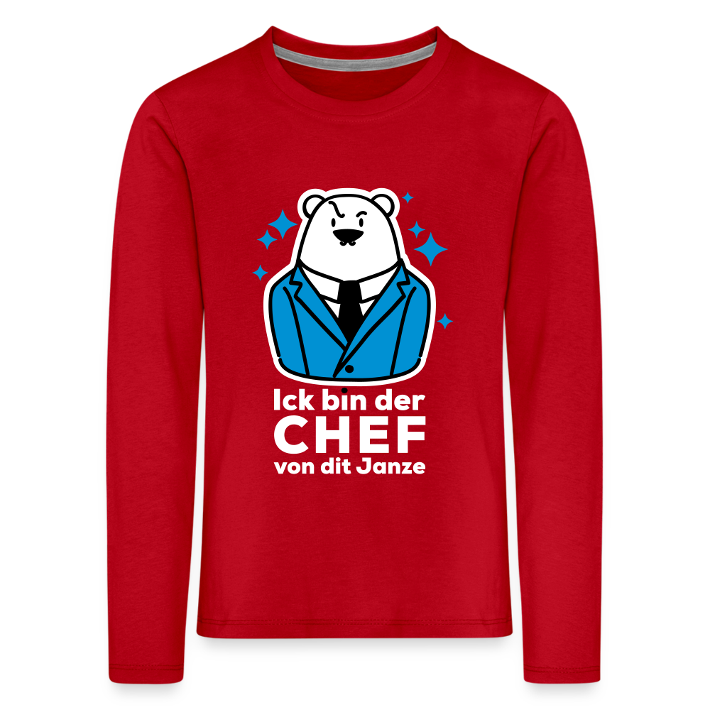 Chef - Kinder Langarmshirt - Rot