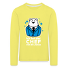 Chef - Kinder Langarmshirt - Gelb