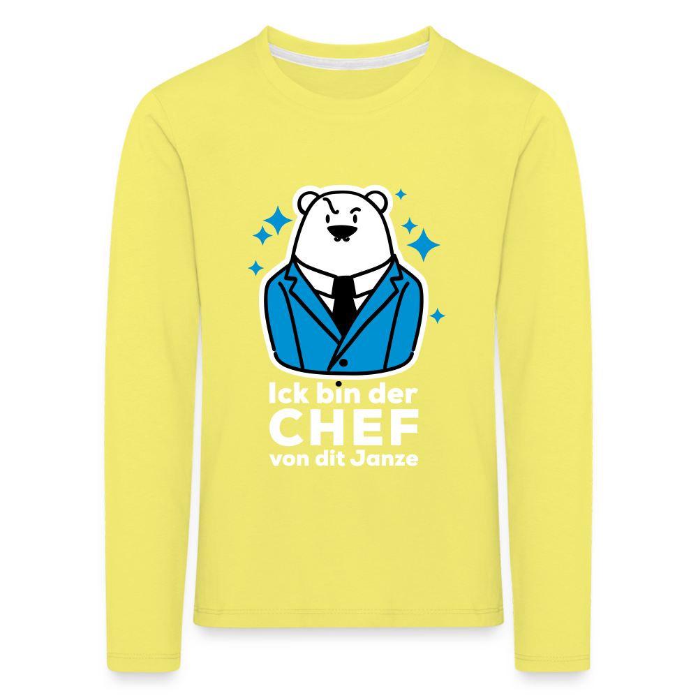 Chef - Kinder Langarmshirt - Gelb