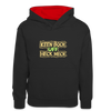Keen Bock uff Heck Meck - Teenager Kontrast-Hoodie - Schwarz/Rot