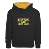 Keen Bock uff Heck Meck - Teenager Kontrast-Hoodie - Schwarz/Gold