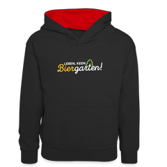 Leben, keen Biergarten! - Teenager Kontrast-Hoodie