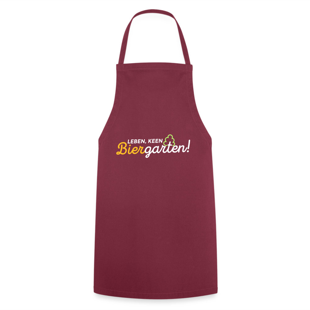 Leben, keen Biergarten! - Kochschürze - Bordeaux
