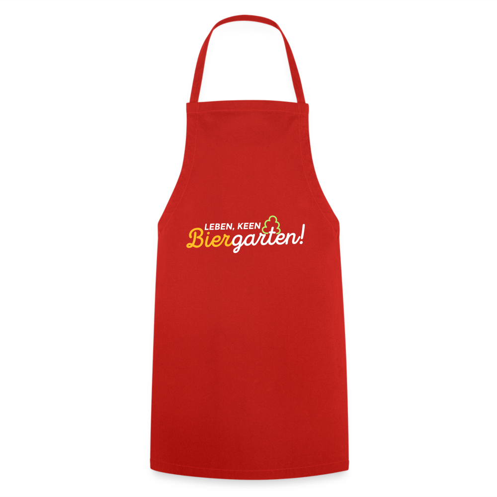 Leben, keen Biergarten! - Kochschürze - Rot