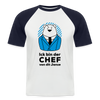 Chef - Männer Baseball T-Shirt - Weiß/Navy