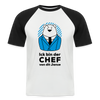 Chef - Männer Baseball T-Shirt - Weiß/Schwarz