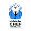 Chef - Poster 20x30 cm - weiß