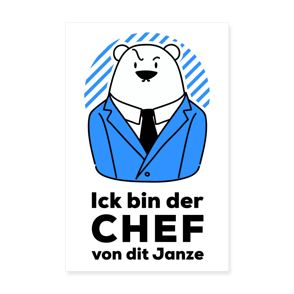 Chef - Poster 20x30 cm - weiß