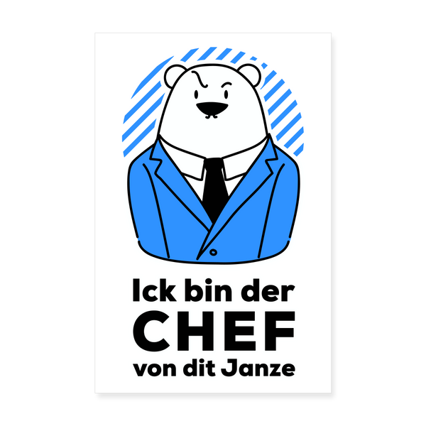 Chef - Poster 20x30 cm - weiß