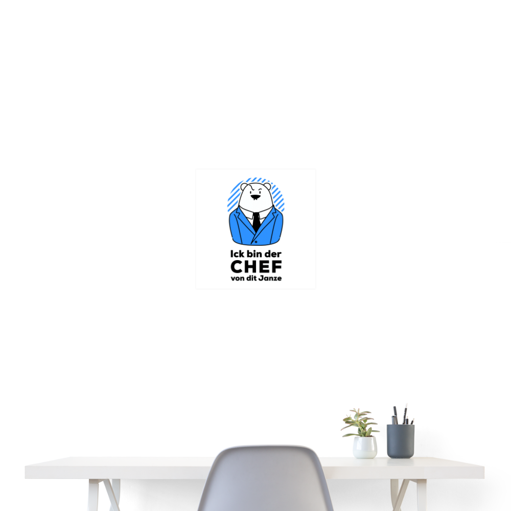 Chef - Poster 40x40 cm - weiß