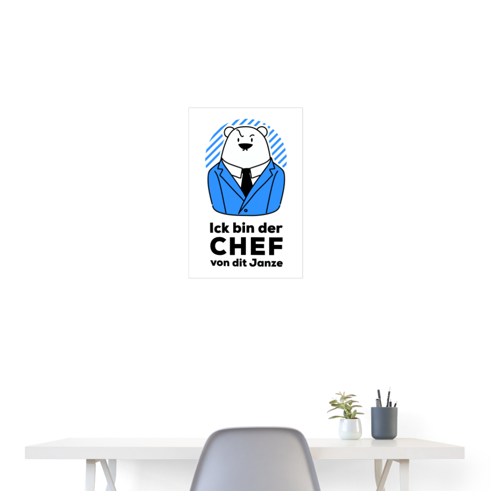 Chef - Poster 40x60 cm - weiß