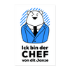Chef - Poster 40x60 cm - weiß