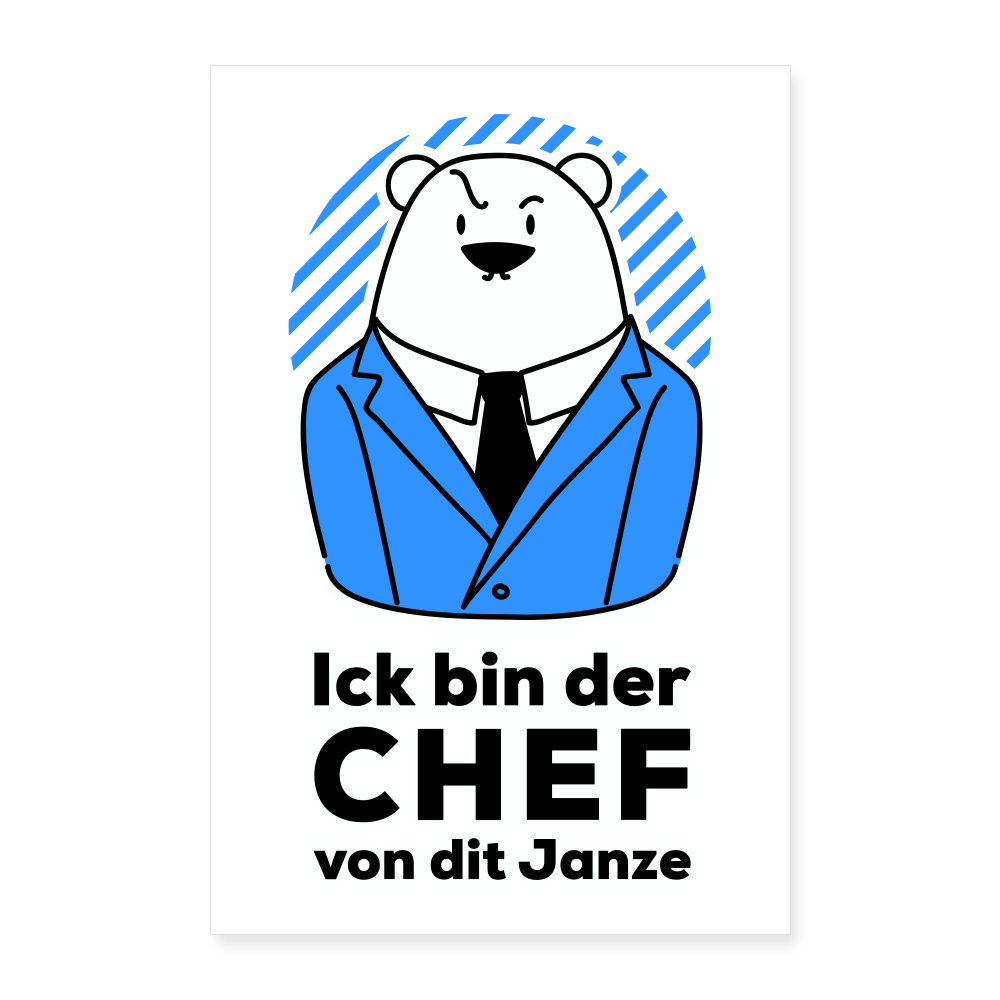 Chef - Poster 40x60 cm - weiß