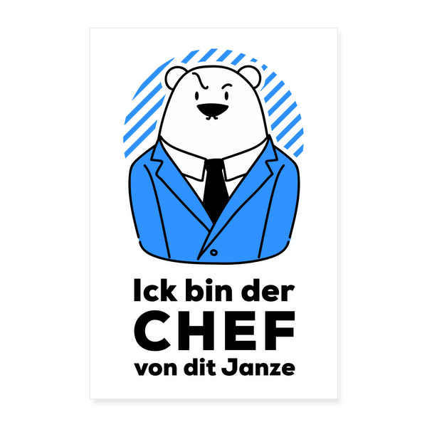 Chef - Poster 40x60 cm - weiß
