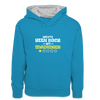 Keen Bock uff Erwachsensein - Teenager Kontrast-Hoodie - Pfauenblau/Grau meliert