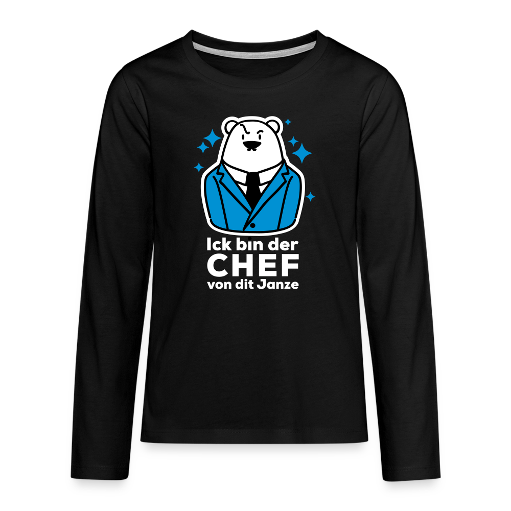 Chef - Teenager Langarmshirt - Schwarz