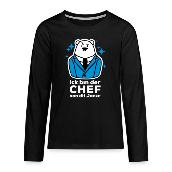 Chef - Teenager Langarmshirt - Schwarz