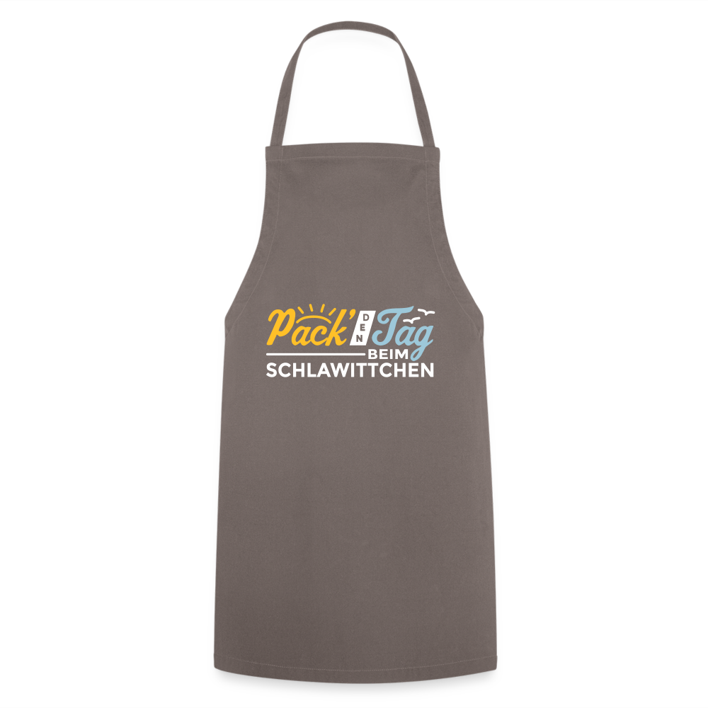 Pack' den Tag beim Schlawittchen - Kochschürze - Grau